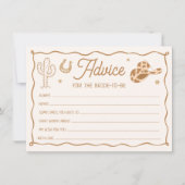 Western Boots und Bubby Brautparty Advice Card Einladung (Vorderseite)