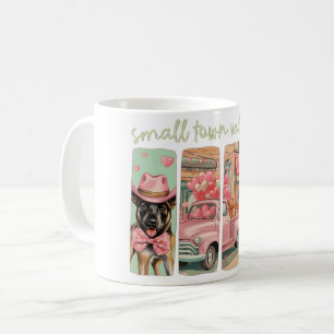 Western Boots Valentine mit belgischer Malinois Kaffeetasse