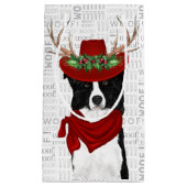 Western Border Collie Christmas Dog Kleine Geschenktüte (Vorderseite)