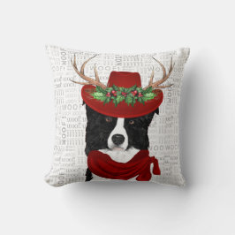 Western Border Collie Pet Lover Weihnachten Kissen