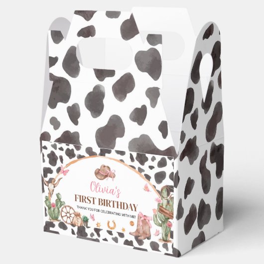 Western Bows Pink Cowgirl Geburtstag Geschenkschachtel (Geöffnet)