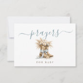 Western Boy Baby Shower Activity Prayers For Baby Dankeskarte (Vorderseite)