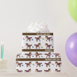 Western Boy Baby Shower New Baby Geschenkpapier