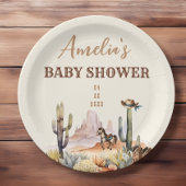 Western Boy ein kleines Cowboy Brown Baby Dusche Pappteller