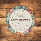 Western Boy ein kleines Cowboy Brown Baby Dusche Pappteller