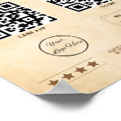 Western braun 2 QR Code Süd scannen zu zahlen Poster (Ecke)