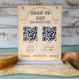 Western braun 2 QR Code Süd scannen zu zahlen Poster