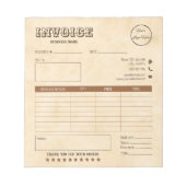 Western braun mit Logo, Rechnung für kleine Untern Notizblock (Vorderseite)