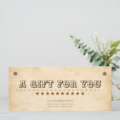 Western braun mit Logo Süd Geschenkgutschein (Stehend Vorderseite)