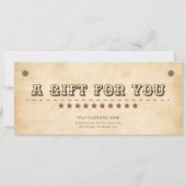 Western braun mit Logo Süd Geschenkgutschein (Vorderseite)