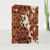 Western-Brauncreme-Hülle Karte (Rückseite)