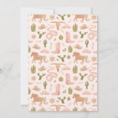 Western-Brautdusche satteln Einladung (Rückseite)