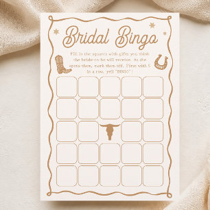 Western Brautparty Bingo Game Card Einladung