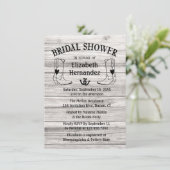 Western Brautparty Cowboy Boots Landholz Einladung (Stehend Vorderseite)