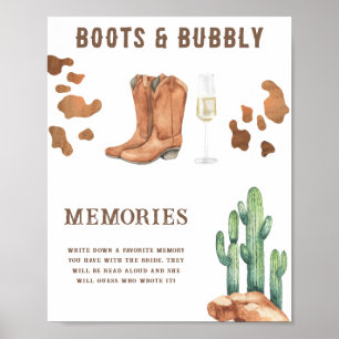 Western Brautparty Erinnerungen mit der Braut Poster