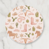 Western Brautparty Gefälligkeitstags Geschenkanhänger (Rückseite)