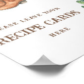 Western Brautparty Ihre Rezeptkarte hier Poster (Ecke)