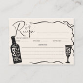 Western Brautparty Rezept Begleitkarte (Vorderseite)
