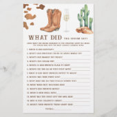 Western Brautparty Was hat der Bräutigam gesagt? (Vorderseite)