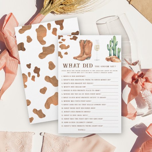 Western Brautparty Was hat der Bräutigam gesagt?