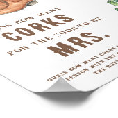 Western Brautparty wie viele Korken Poster (Ecke)