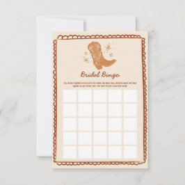 Western Bridal Bingo Game Card Einladung