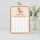 Western Bridal Bingo Game Card Einladung (Stehend Vorderseite)