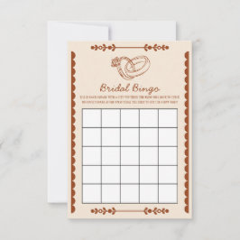 Western Bridal Bingo Game Card Einladung