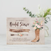 Western Bridal Dusche Einladung (Stehend Vorderseite)