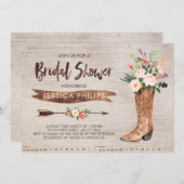 Western Bridal Dusche Einladung (Vorne/Hinten)