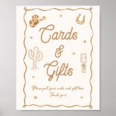 Western Bridal Shower Cards and Gifts  Poster (Vorne)