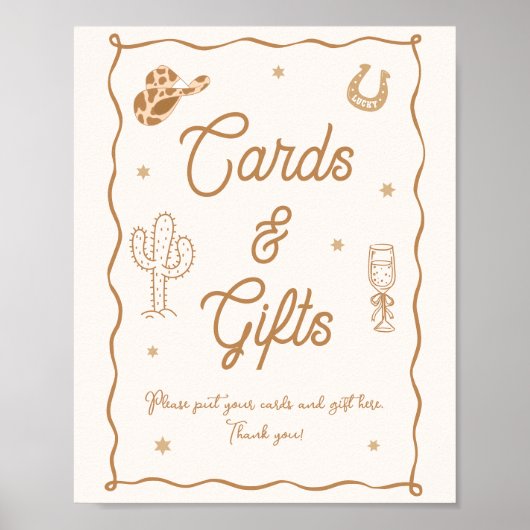 Western Bridal Shower Cards and Gifts  Poster (Vorne)