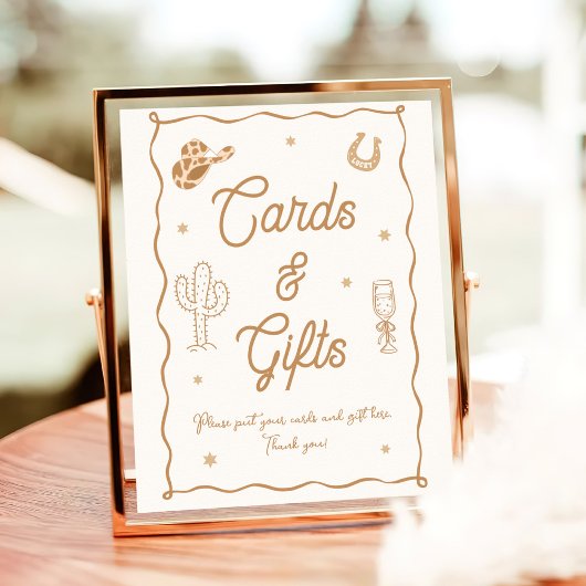 Western Bridal Shower Cards and Gifts  Poster