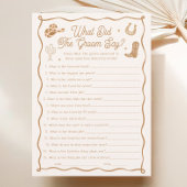 Western Bridal Shower What Did the Groom Say Game Einladung