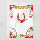 Western Bright Red Floral 50. Hochzeitstag Einladung (Rückseite)