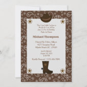 Western Brown Bandana Cowboy Geburtstagsparty Einladung (Vorderseite)