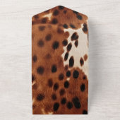 Western Brown Black Cowboy Cowhide All In One Einladung (Außenbereich)