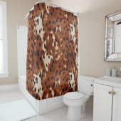 Western Brown Black Cowboy Cowhide Duschvorhang (Beispiel)