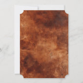 Western Brown Black Cowboy Cowhide Einladung (Rückseite)