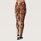 Western Brown Black Cowboy Cowhide Leggings (Rückseite)