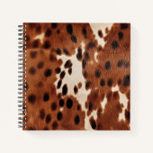 Western Brown Black Cowboy Cowhide Notizblock (Vorderseite)