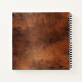Western Brown Black Cowboy Cowhide Notizblock (Rückseite)