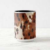 Western Brown Black Cowboy Cowhide Tasse (Zentrum)