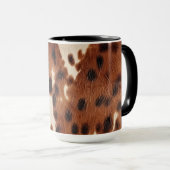 Western Brown Black Cowboy Cowhide Tasse (VorderseiteRechts)