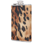 Western Brown Black Cowhide Animal Flachmann (Links)