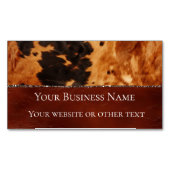 Western Brown Black Cowhide Magnetische Visitenkarte (Vorderseite)