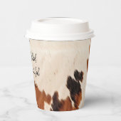 Western Brown Black Cowhide Pappbecher (Links)