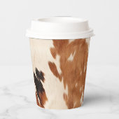 Western Brown Black Cowhide Pappbecher (Rückseite)