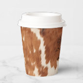 Western Brown Black Cowhide Pappbecher (Rechts)