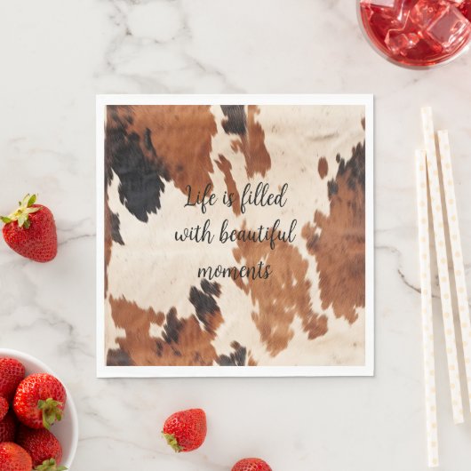 Western Brown Black Cowhide Serviette (Beispiel)